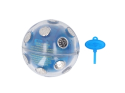 Bola de choque elétrica 2026 com desligamento automático, vibratória e divertida, brinquedo interativo para festas, azul.