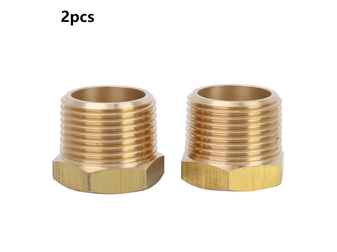 2pcs Bushing Bspt Para Npt Conexão De Tubo De Latão Acessório Para Água Gás Combustível 3
