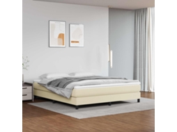 Vidaxl Colchão De Molas Ensacadas Firmeza Média 180x200x20 Cm Couro Artificial Creme