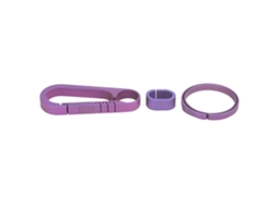 Chaveiro de Liga de Titânio Roxo com Gancho