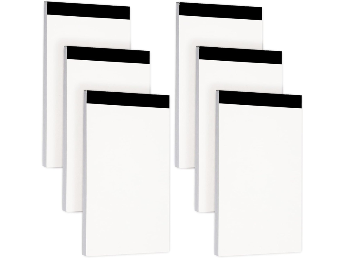 Blocos de Notas em Branco, 6 Unidades, 7, 6 X 12,7 Cm , para Planejamento Diário, Mini Bloco de Notas de Bolso BRILVIBERA (3 X 5 Polegadas)