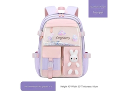 Mochila Escolar Pequena Roxa, Mochila Escolar Fofa Para Meninas, Mochila Infantil Com Grande Capacidade Para Alunos Do Ensino Fund Slowmoose