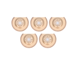 Conjunto de 5 lâminas de serra oscilante semicirculares de 64 mm, lâmina multifuncional Carbeto para madeira e plástico.
