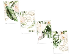 4 Folhas De Adesivos De Parede, Estampa Criativa Para Decoração De Casa.