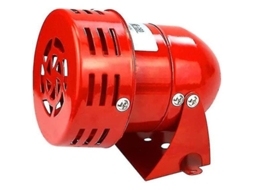 Alarma Exterior Potente 220v Sirena 120db Motor Rojo Conduit Para Industria Barco Gxg