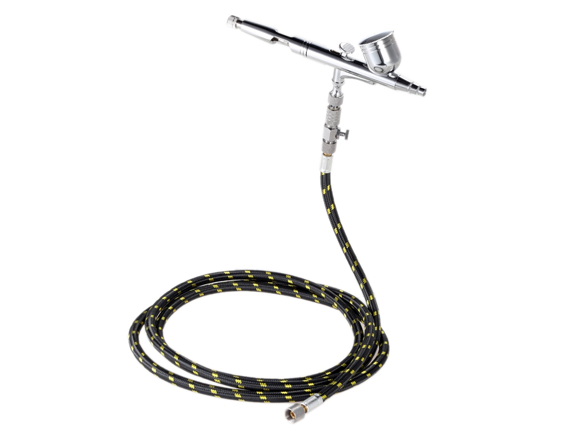 Kit de aerógrafo profissional Kkmoon com mangueira para pintura de tatuagem e modelismo, 0,2 mm, 0,3 mm, 0,5 mm, 7 cc