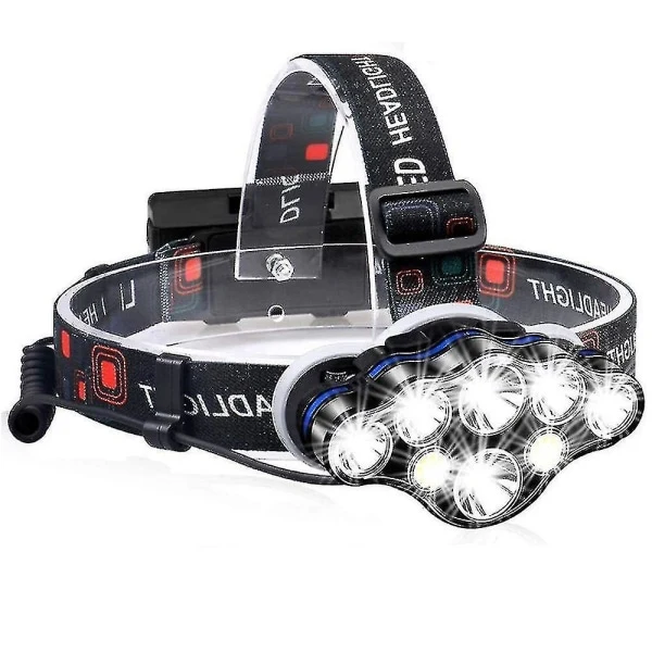 Lanterna de Cabeça À Prova D'água de 40000lm, Lanterna de Cabeça Led Recarregável Via Usb BRILVIBERA