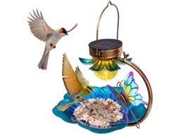 Comedouro Para Pássaros Solar Birdream Para Exterior Pendurado Bandeja De Sementes Para Pássaros Selvagens Ao Ar Livre
