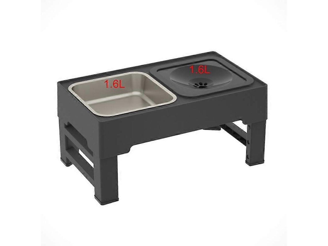 Tigela Elevada Ajustável para Cães com Comedouro Lento, Suporte para Água e Ração para Gatos, À Prova de Derramamento, Médio e Grande Porte AQUAFORGE