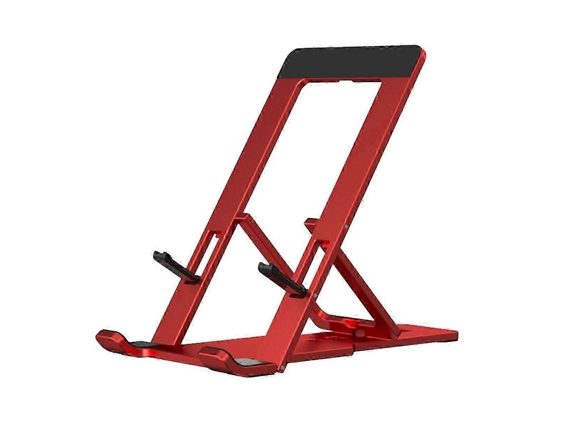 Suporte de Mesa Dobrável para Celular, Liga Alumínio, 5 Ângulos Ajustáveis, Base Silicone Antiderrapante, Portátil Todos os Celulares AQUAFORGE