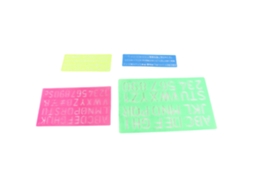 4 Plantillas De Letras Y Números De Plástico Para Aprendizaje Pintura Scrapbooking