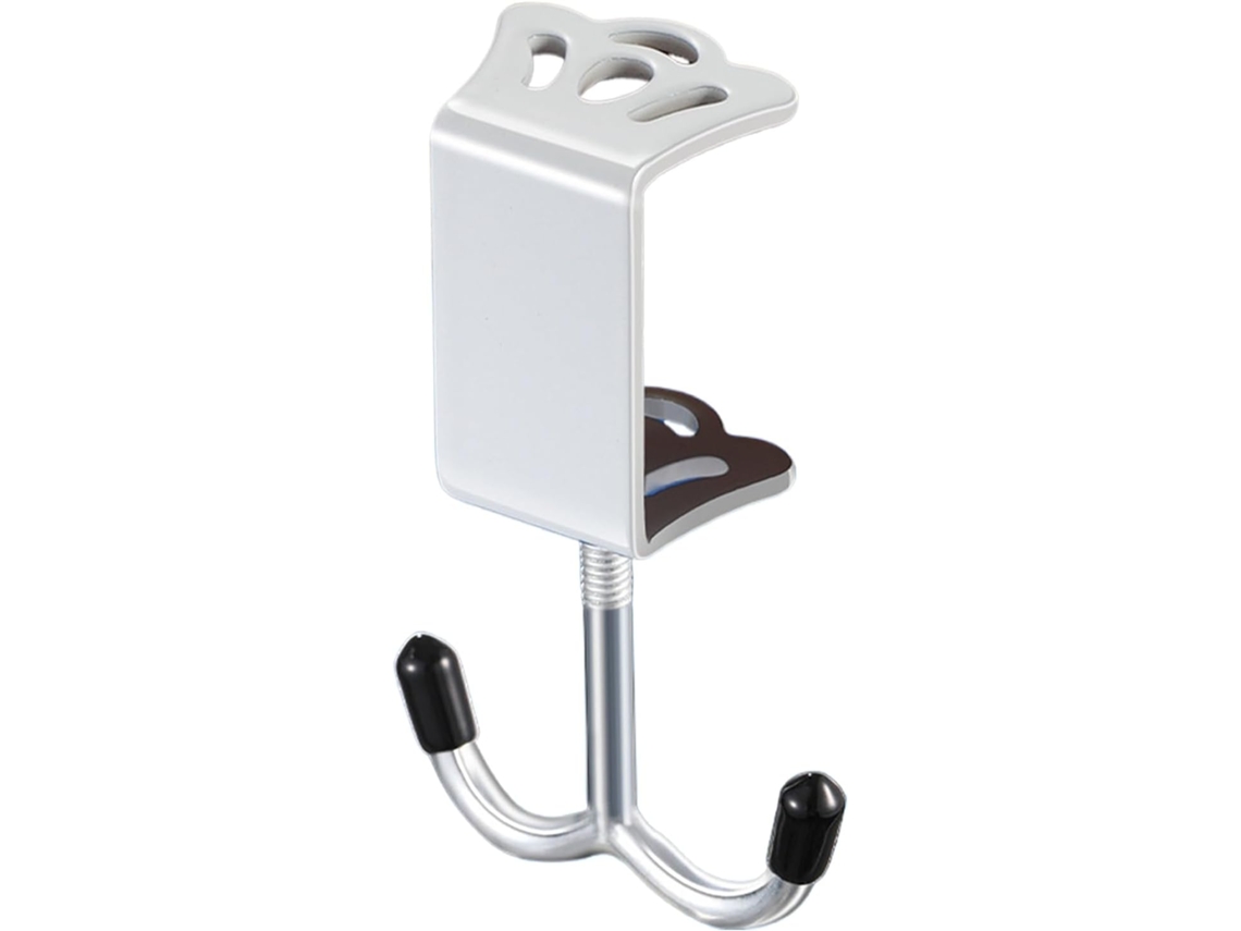 Suporte De Mesa Para Bolsas – Duplo Ferro Fones Ouvido, Ganchos Para Embaixo Da Mesa, Espessura Ajustável, Suporte Para
