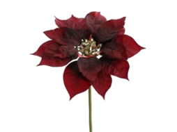 Flor Artificial Natal Vermelha com Ramos de 32cm LAXISCREED