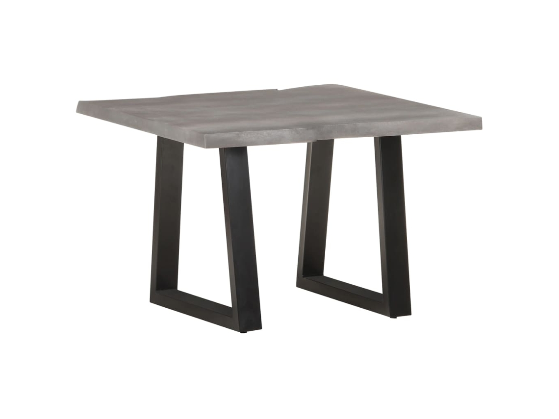 Coffee Table, Coffee Tables Vidaxl Cinzeto Madeira De Acácia (60 X 60 X 40 Cm)