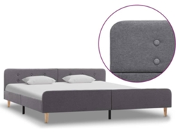 Bed Frame, Bed Frames Vidaxl Cinzeto Tecido (180 X 200 Cm)