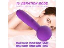 Mini Vibrador de Massagem Elétrico de 10 Frequências para Mulheres Preto YIZHOOD