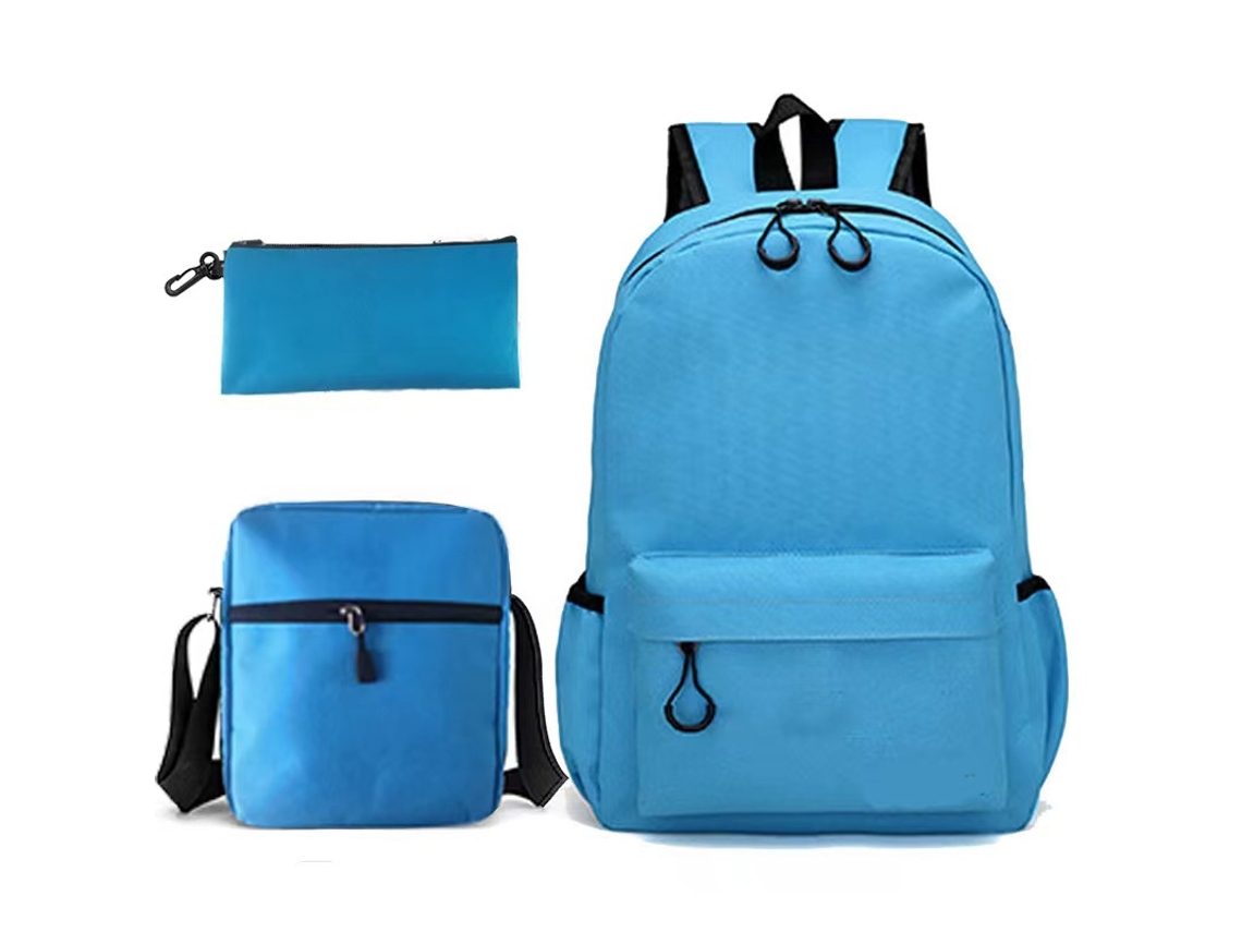 Mochila De Cor Sólida Para Adolescentes Aquaforge (azul Celeste)