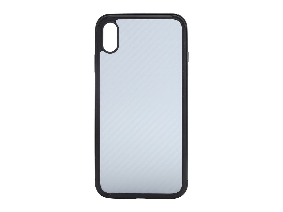 Capa De Celular Sulada Com Textura De Fibra E Moldura De Metal Para Iphone Xs Max