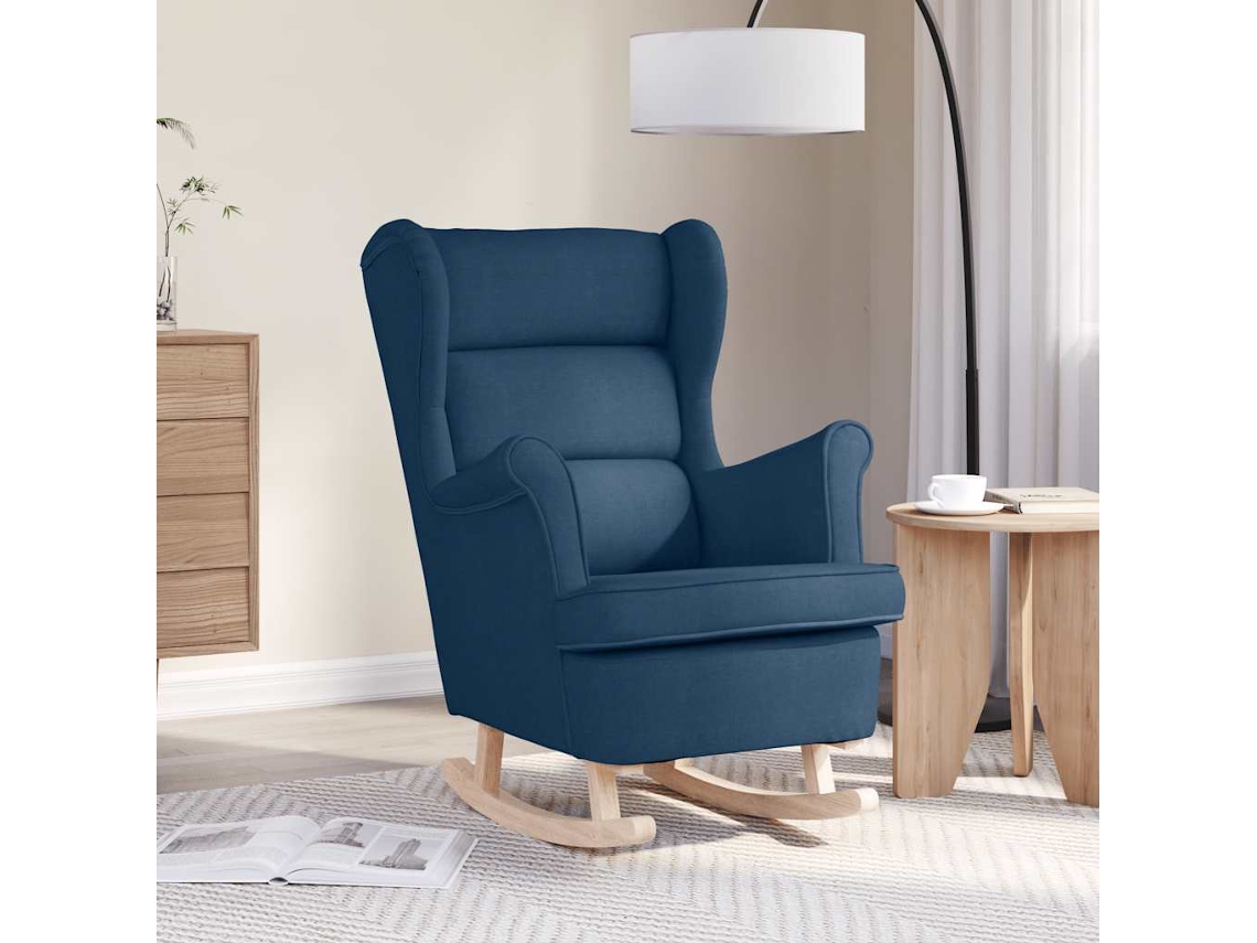 Vidaxl Cadeira De Baloiço 74x90x102 Cm Tecido Azul