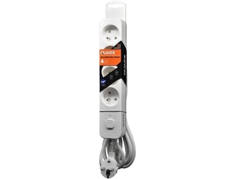 Multiprise Quarx 4 Tomadas Com 3 Portas Usb, Cabo 1,5m