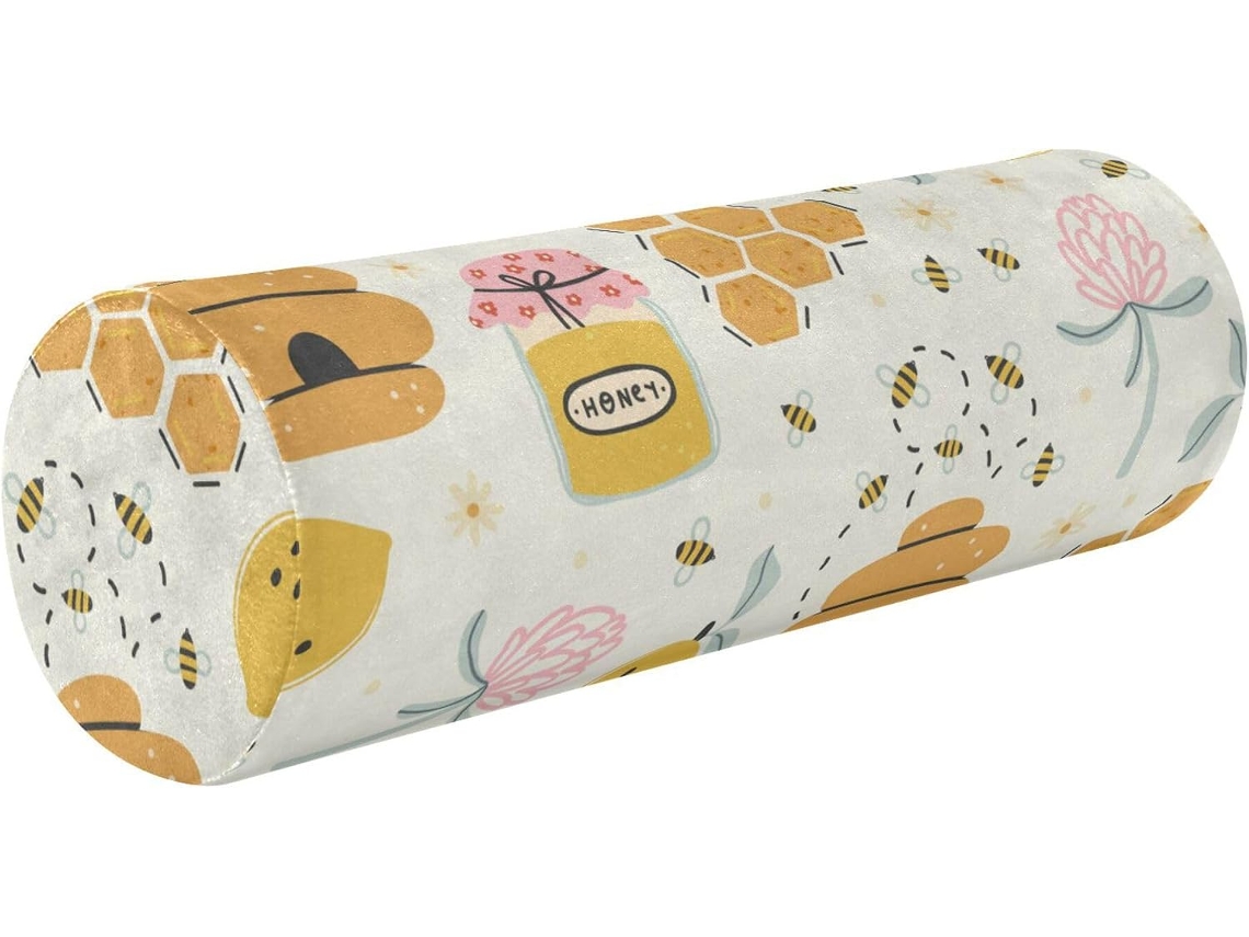 Almofada Cilíndrica Decorativa para Sofá Suporte Lombar Ergonômico Fácil de Limpar Ideal Viagens, Casa e