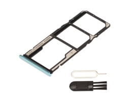 Placa de Plástico com Ranura para Doble Cartão SIM e Pino para Xiaomi Redmi Note 10, Verde