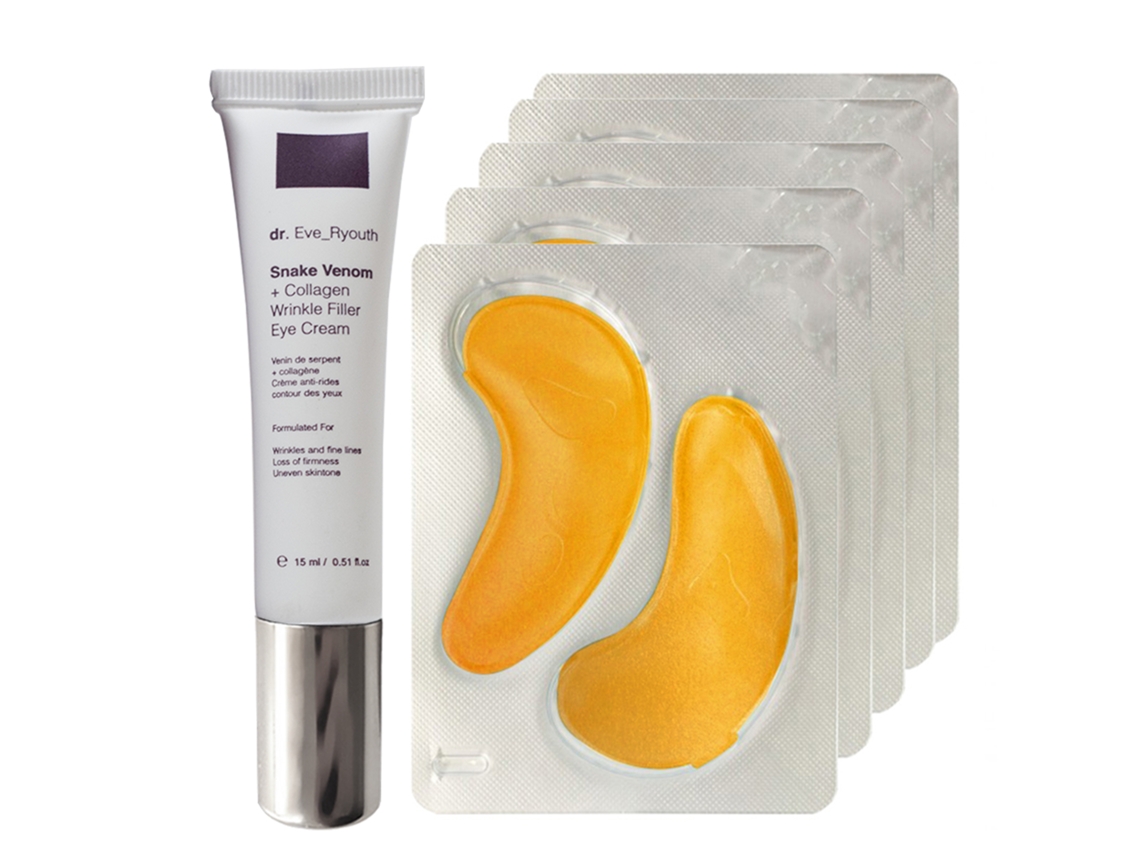24K Ouro Antioxidante Hidratante Almofadas de Tratamento para os Olhos Veneno de Cobra Colágeno Creme para os Olhos Preenchimento de Rugas 15