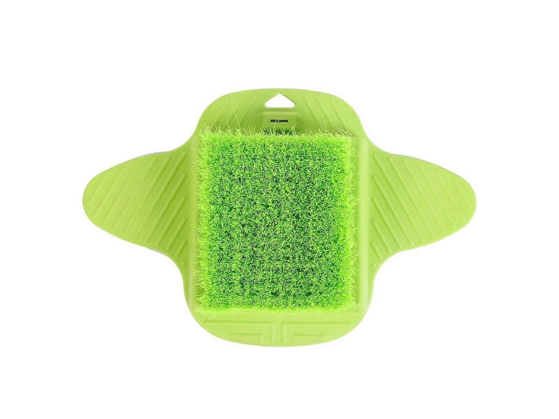 Escova De Pés Esfoliante Limpeza Massageador Spa Para Chuveiro Com Gancho Verde