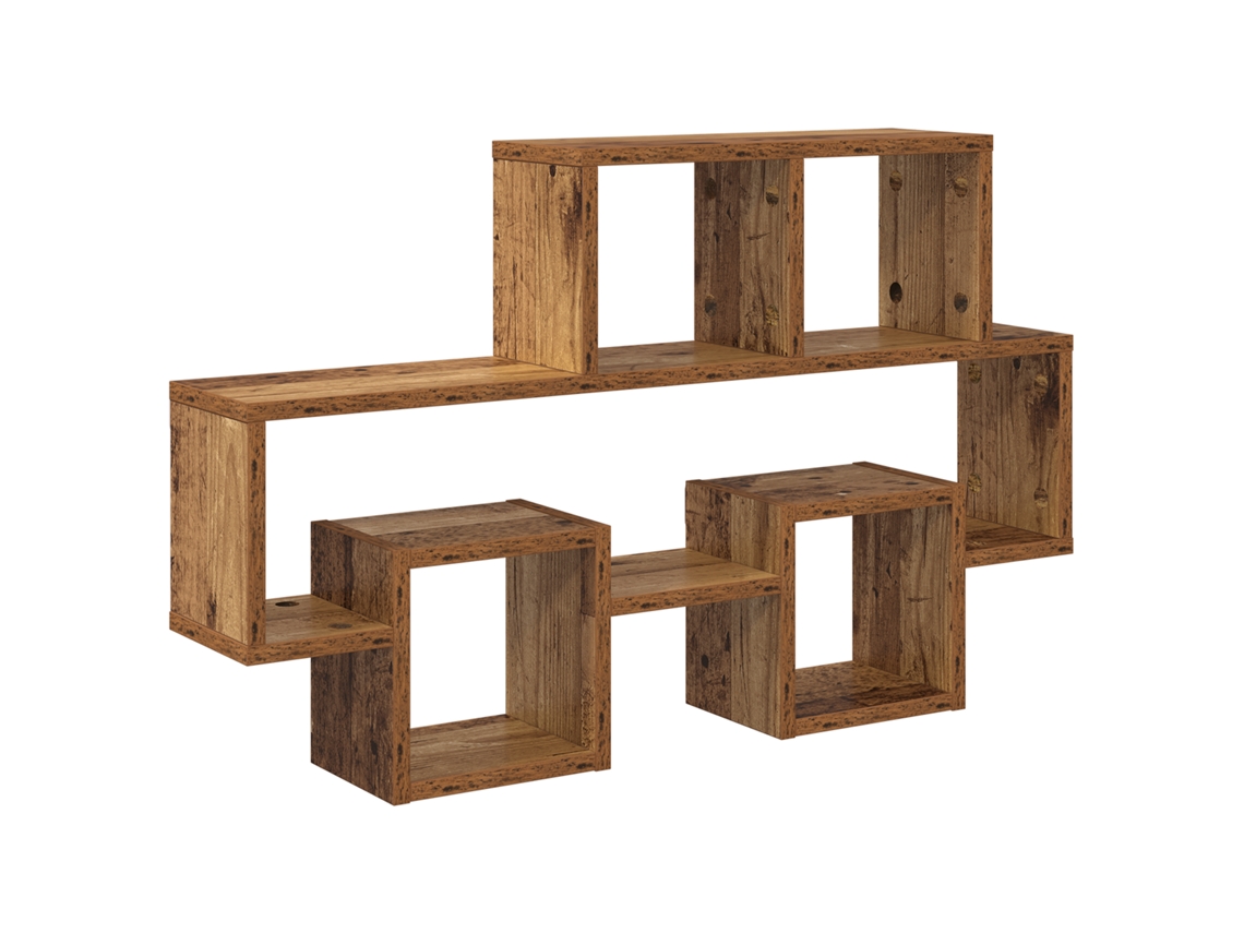 Conjunto 1 Prateleira De Parede Vidaxl Castanho Derivados De Madeira (82 X 15 X 51 Cm)