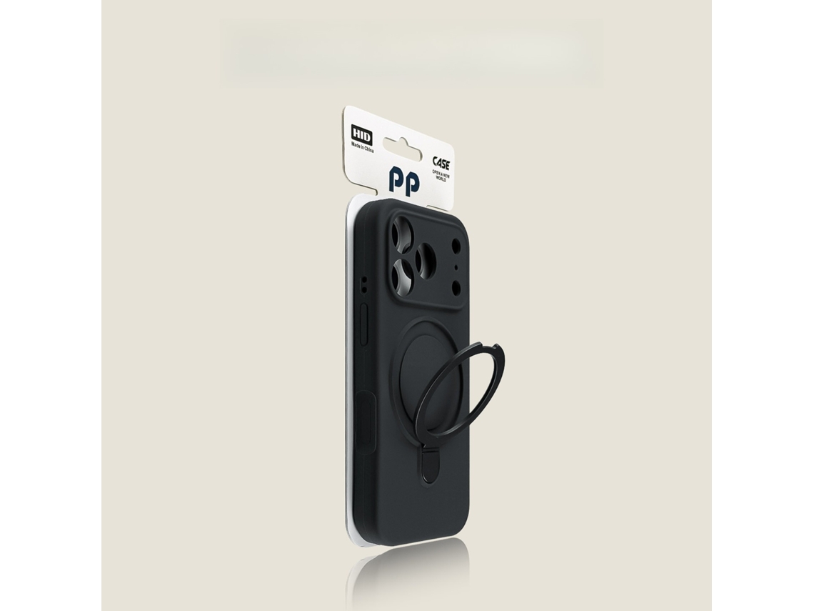Capa Para Iphone 17 Pro Max Com Suporte Magnético , Compatível Com Magsafesilicone Cinza Carvão Hexinyigjly