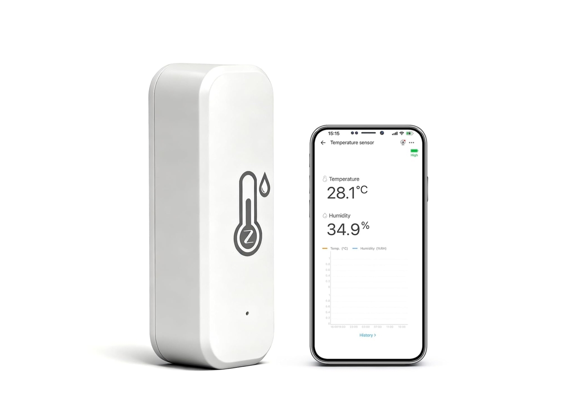 Termómetro E Higrómetro Inteligente Zigbee Sem Fios, Sensor De Temperatura E Humidade Para Estufa E Casa, Gateway Zigbee Necessária
