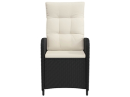 Maison Exclusive - Cadeira De Jardim Reclinável Preto E Branco Creme