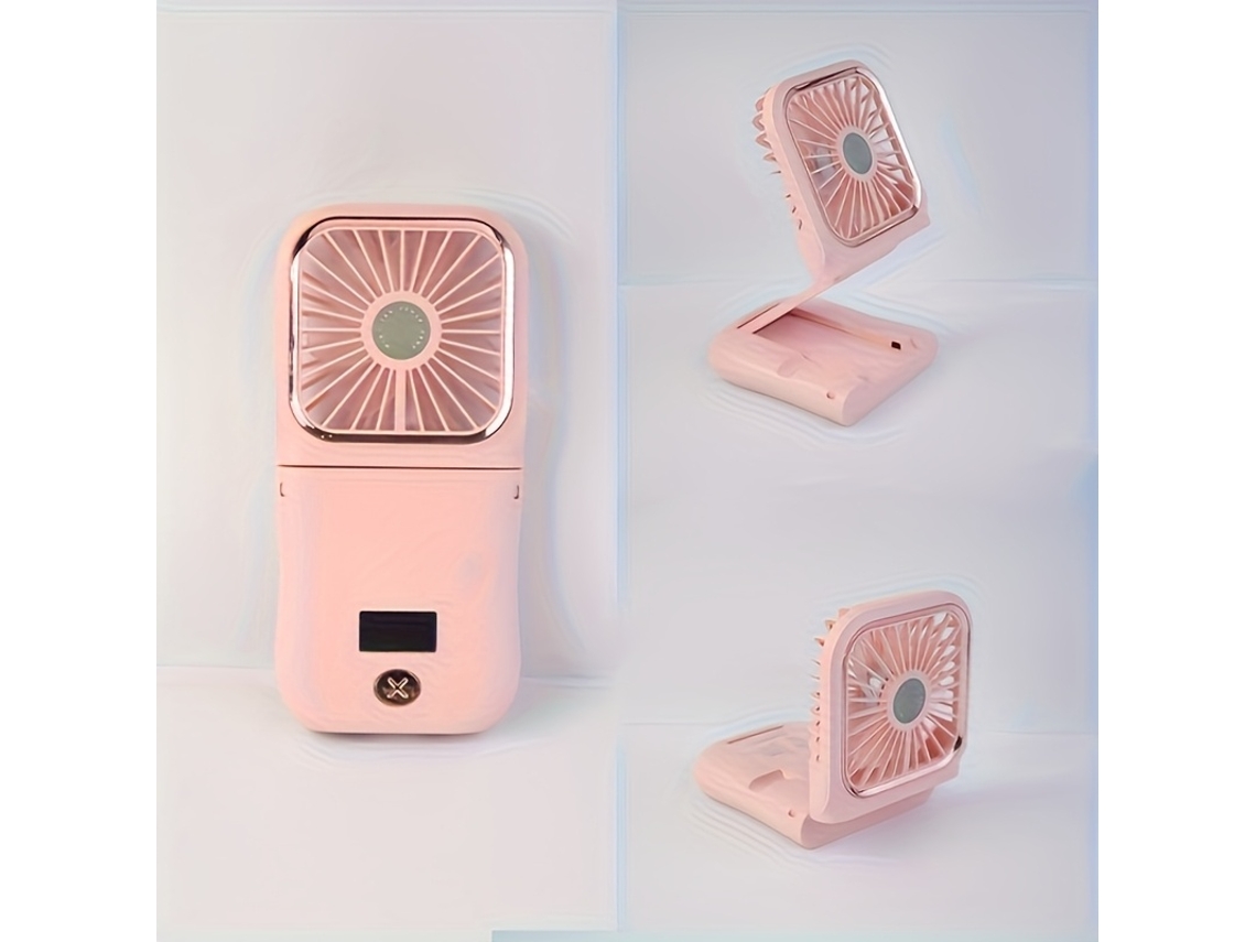 Ventilador portátil com visualização digital, dobrável, usb, uso doméstico STELASPLEN