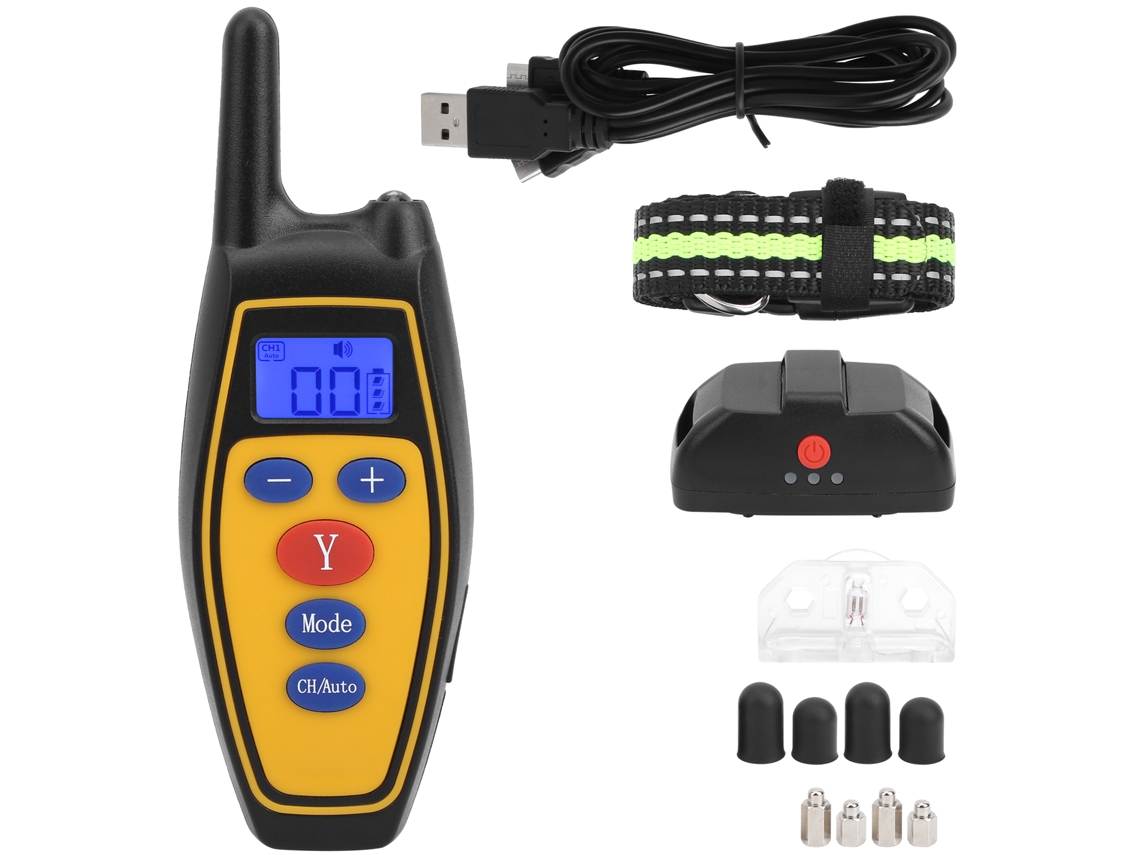 Collar De Treinamento Para Cães Com Controle Remoto Recarregável Repelente De Latidos Pet Elétrico 662