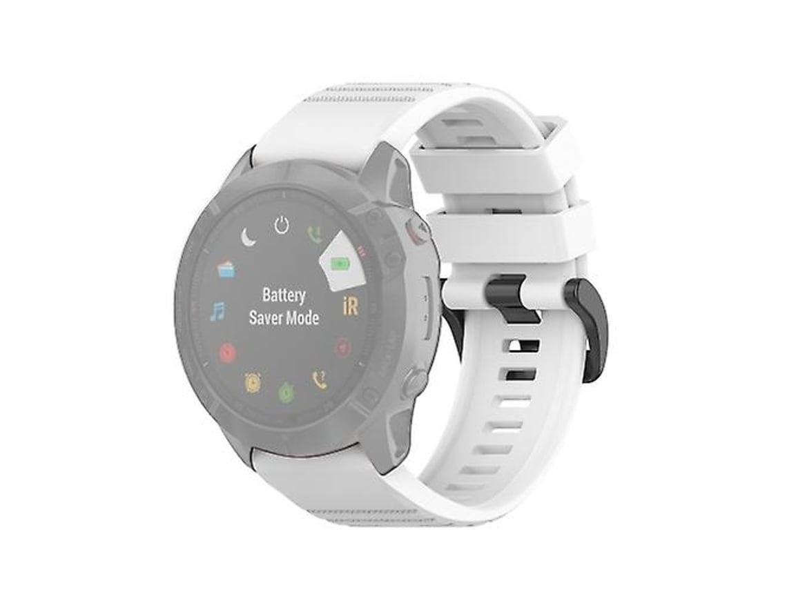 Pulseira De Relógio Lurelia Para Garmin Fenix 6x 26 Mm Branco