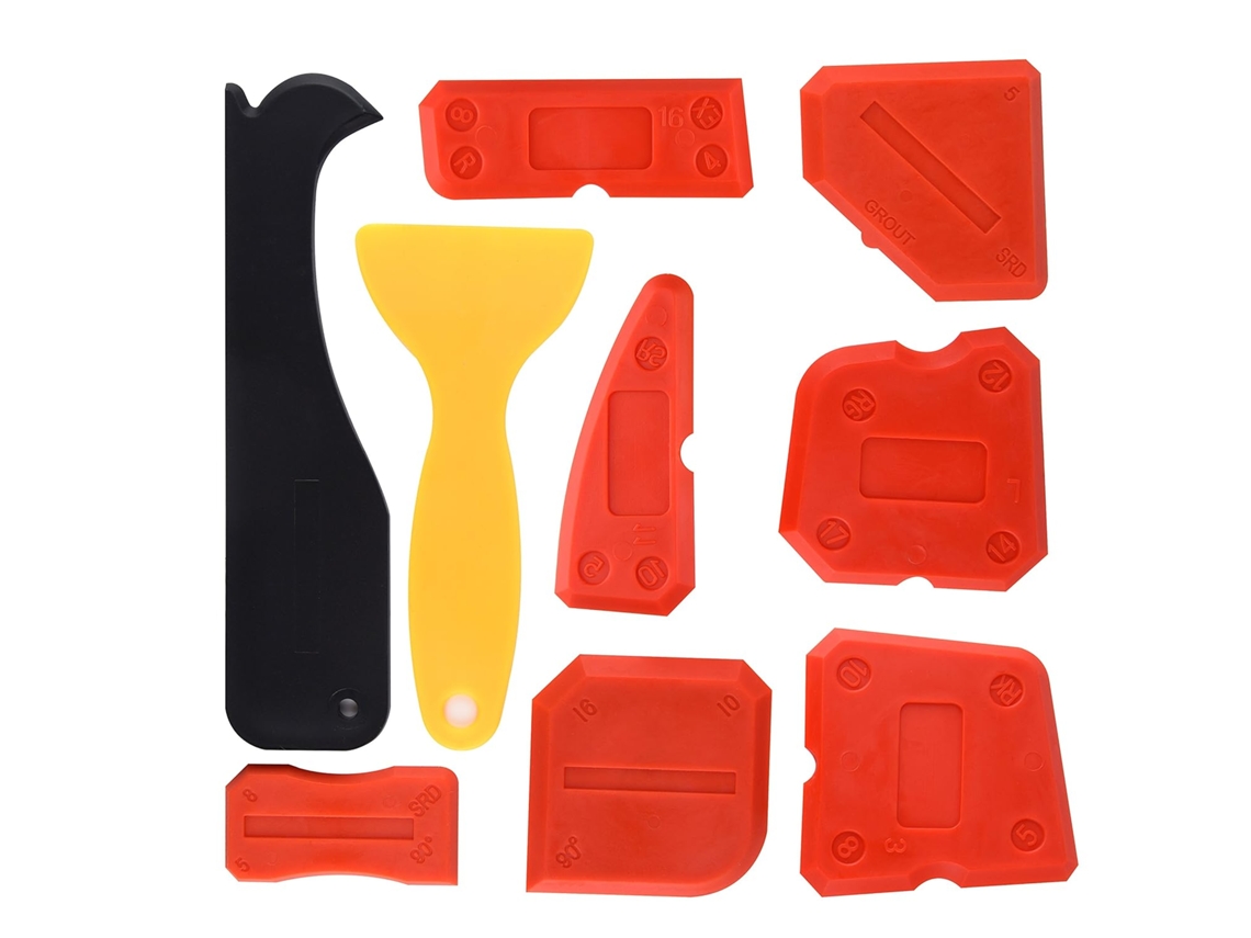 Conjunto de 9 ferramentas de silicone para nivelamento de juntas AQUAFORGE