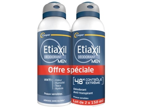 Desodorante Desodorante Controle Antitranspirante 48H Spray Lote de 2 X 150 Ml ETIAXIL