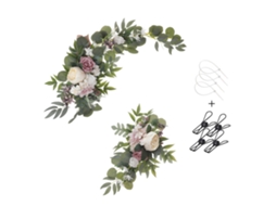 Laxiscreed Painel De Boas-vindas Para Casamentos Com Flores Artificiais E Arco De Flores Para Decoração