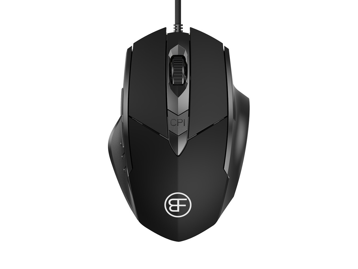 Mouse Com Fio Usb (preto), 7200 Dpi, 6 Botões.