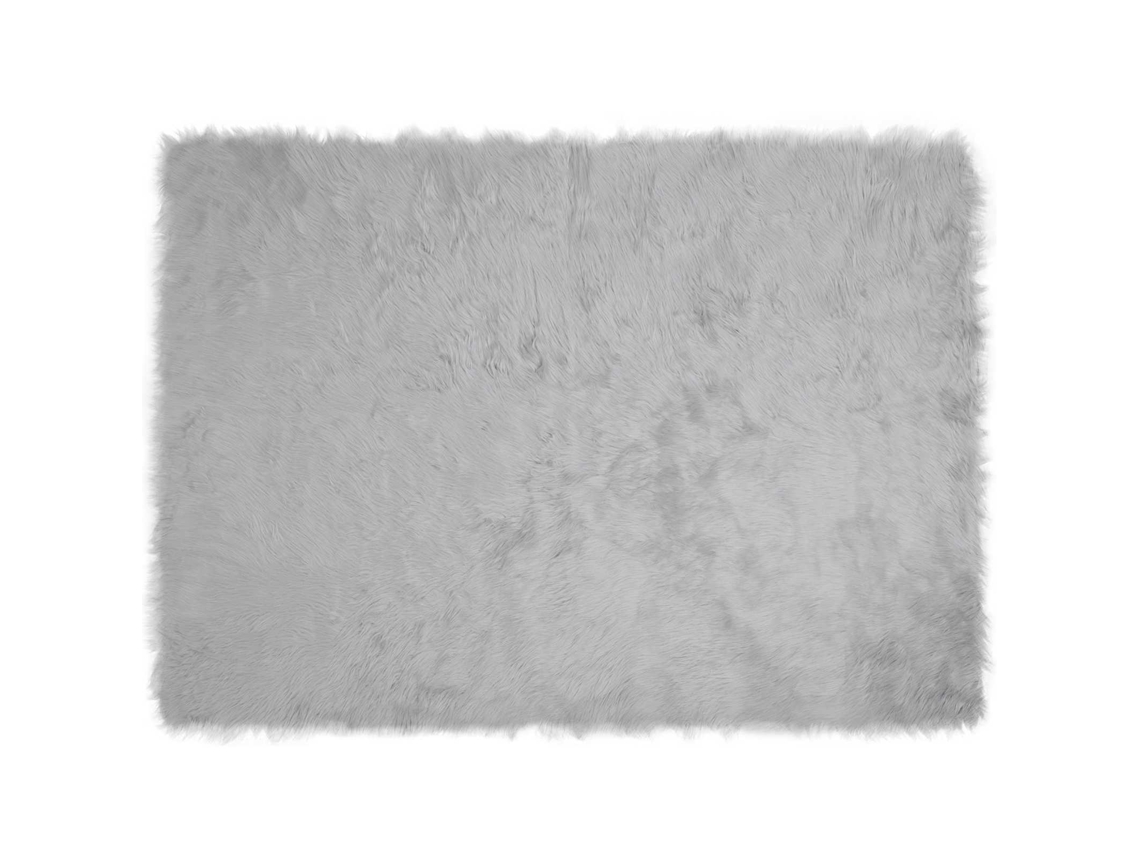 Vidaxl Tapete De De Ovelha Sintética Tafalla Cinzento 160 X 230 Cm