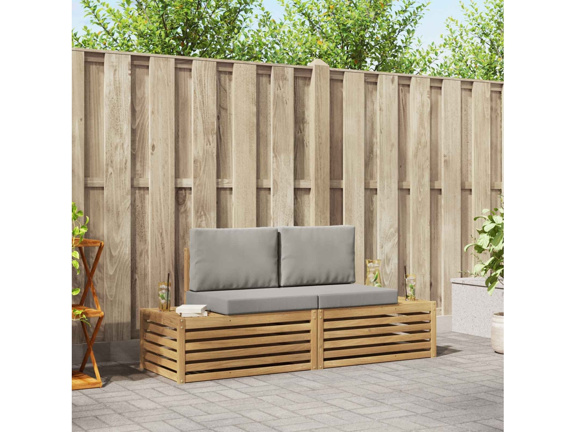 Vidaxl 2 Unid. Conjunto De Sofás Para Exterior Branco