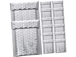 Pacote com 100 Envelopes Autoadesivos Acolchoados com Bolhas Prateadas para Envio e Proteção de Encomendas. SFUSHOS