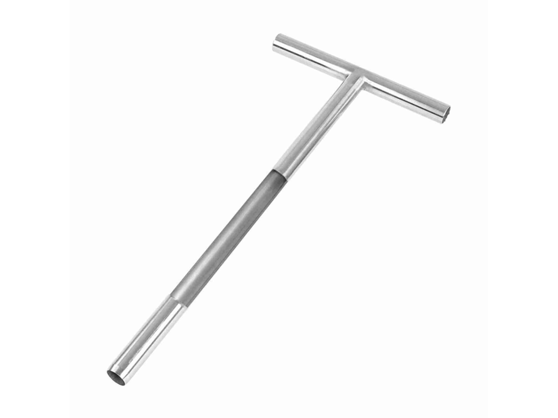 Muestreador De Solo Portátil Com Cabo Em Forma De T De Aço Inoxidável, Ferramenta Manual Para Jardim, Grama E Manutenção Residencial