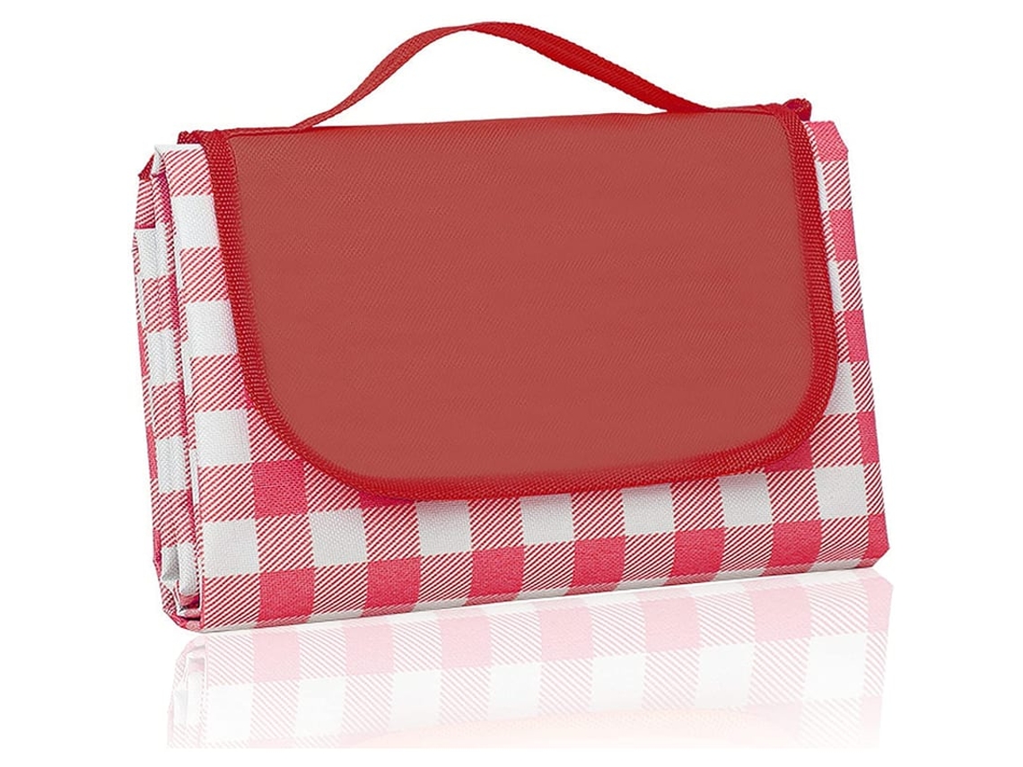 Manta De Piquenique Outdoor, Manta De Areia Impermeável Plegável, Manta De Piquenique Extra Grande 60" X 80" Para Família - Listras Rosa