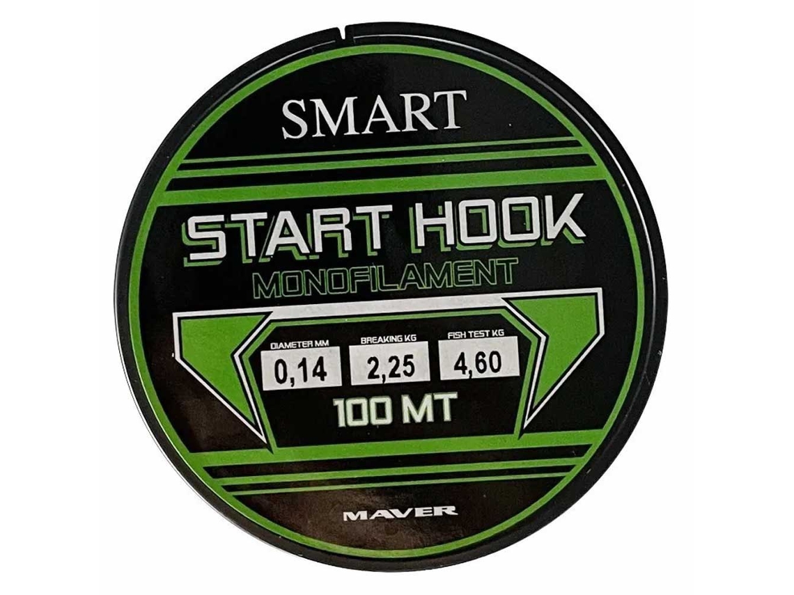 Monofilamento Start Hook 100 M Verde 0.140 Mmmaver