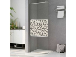 Vidaxl Divisória De Chuveiro 100x195 Cm Vidro Esg Design Pedras