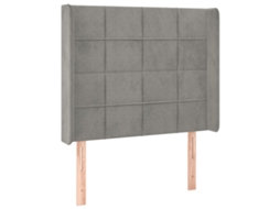 Headboard, Headboards Vidaxl Cinzeto Veludo (103 X 16 X 118/128 Cm)