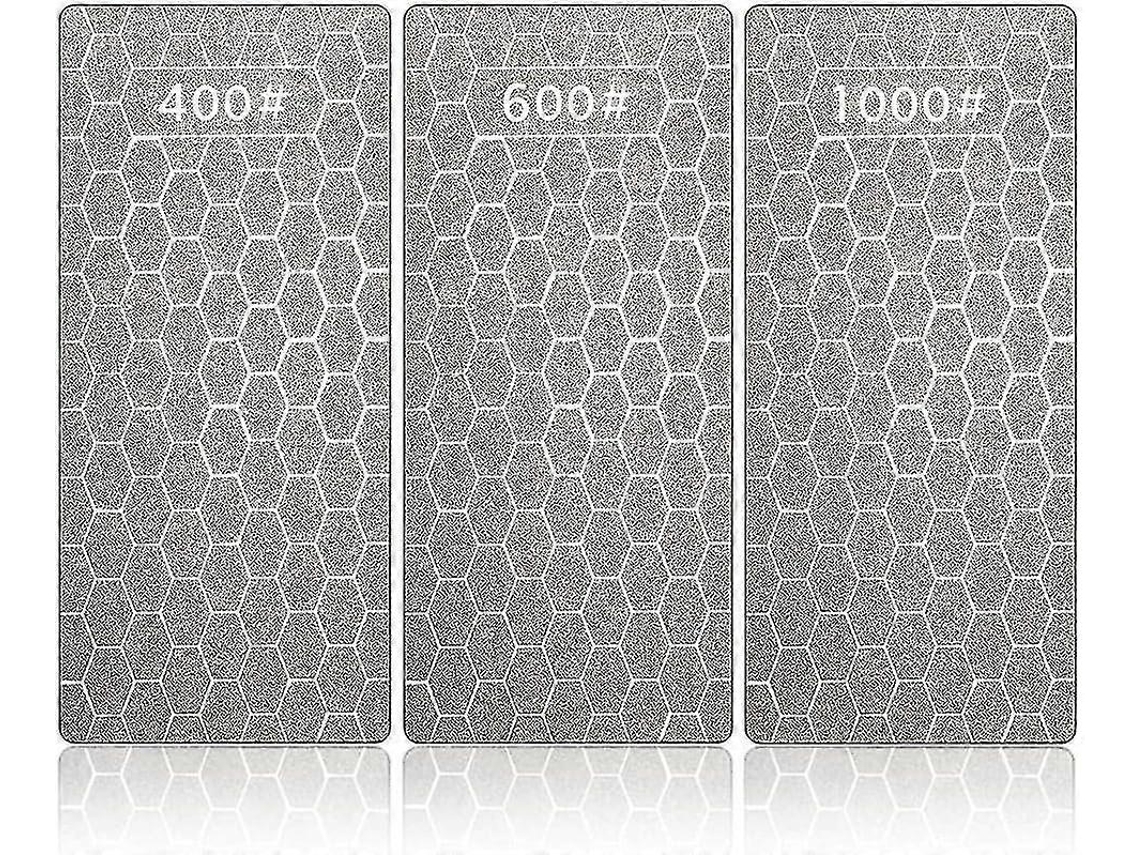 Conjunto De Afiadores Diamante Profissionais 3 Peças Aquaforge (400, 600, 1000)