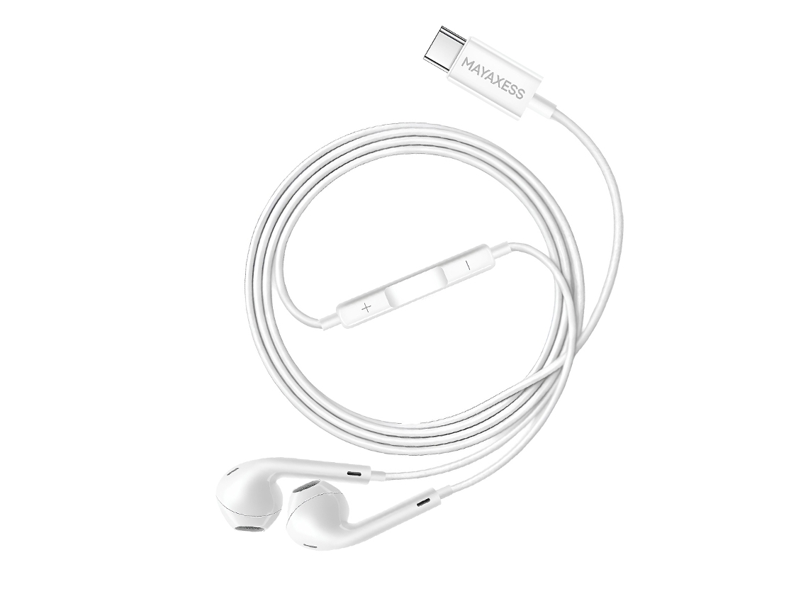 Fones de Ouvido MAYAXESS com fio USB-C, microfone para Honor Magic V5