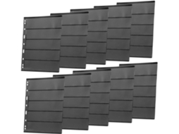 Hemobllo Classeur À Timbres Noir 10 Feuilles Pet Réutilisables Pour Collectionneurs D'autocollants Et Mini